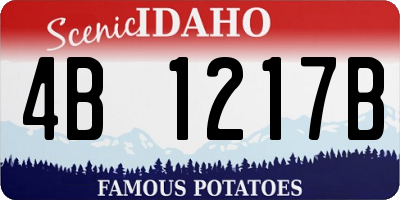 ID license plate 4B1217B