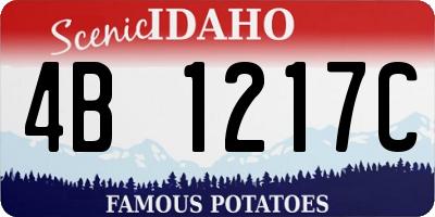 ID license plate 4B1217C