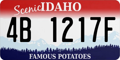 ID license plate 4B1217F