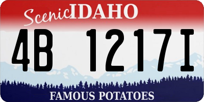 ID license plate 4B1217I