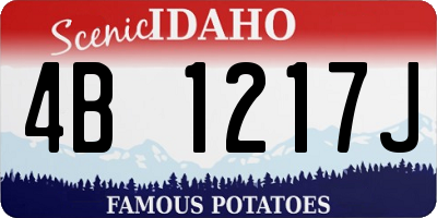 ID license plate 4B1217J