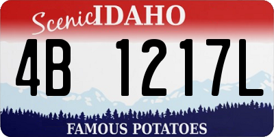 ID license plate 4B1217L