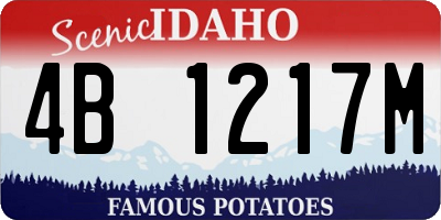 ID license plate 4B1217M
