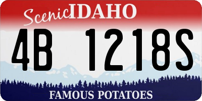 ID license plate 4B1218S