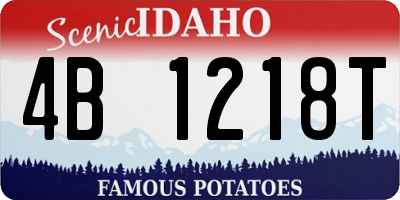 ID license plate 4B1218T