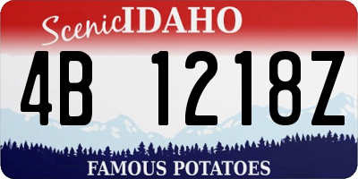 ID license plate 4B1218Z