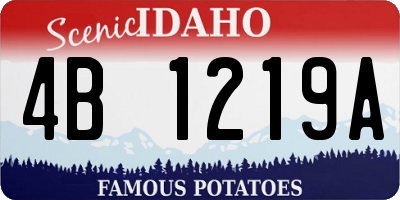 ID license plate 4B1219A