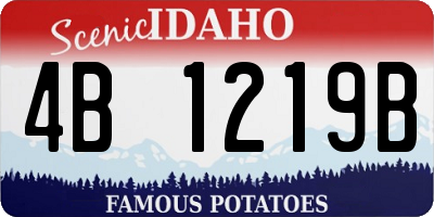 ID license plate 4B1219B
