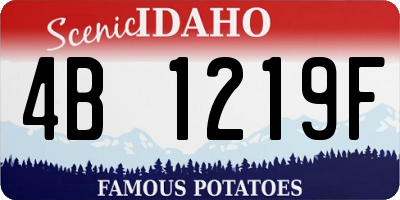 ID license plate 4B1219F