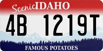 ID license plate 4B1219T