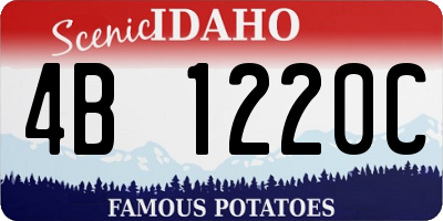 ID license plate 4B1220C