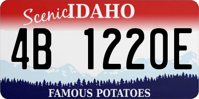 ID license plate 4B1220E