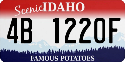 ID license plate 4B1220F