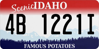 ID license plate 4B1221I
