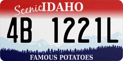 ID license plate 4B1221L