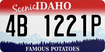 ID license plate 4B1221P