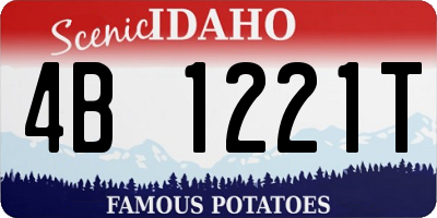 ID license plate 4B1221T