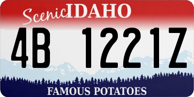 ID license plate 4B1221Z