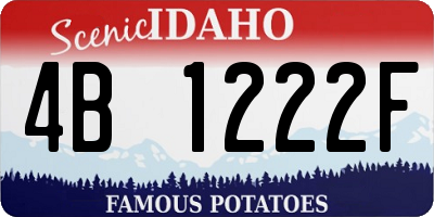 ID license plate 4B1222F