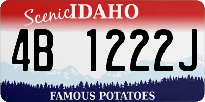 ID license plate 4B1222J