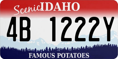 ID license plate 4B1222Y