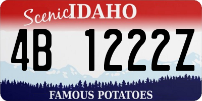 ID license plate 4B1222Z