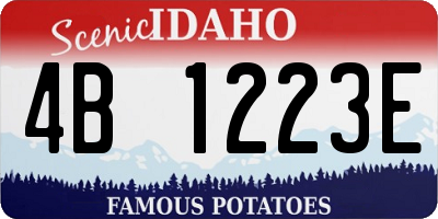 ID license plate 4B1223E