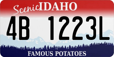 ID license plate 4B1223L