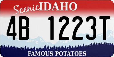 ID license plate 4B1223T
