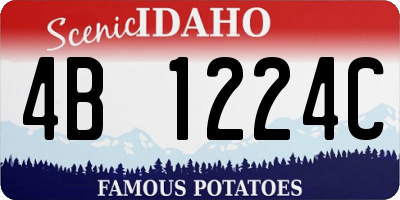 ID license plate 4B1224C