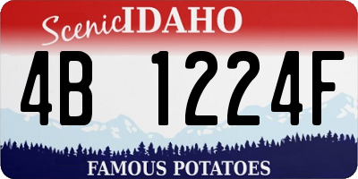 ID license plate 4B1224F