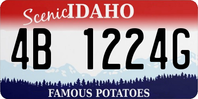 ID license plate 4B1224G
