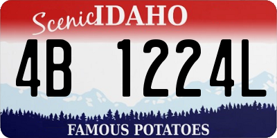ID license plate 4B1224L