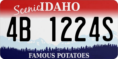 ID license plate 4B1224S