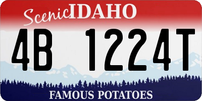 ID license plate 4B1224T