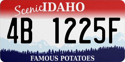 ID license plate 4B1225F