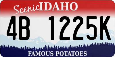 ID license plate 4B1225K