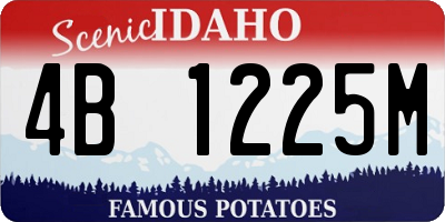 ID license plate 4B1225M