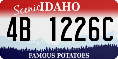 ID license plate 4B1226C