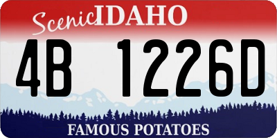 ID license plate 4B1226D