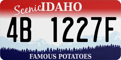 ID license plate 4B1227F