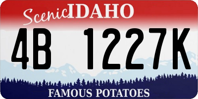 ID license plate 4B1227K
