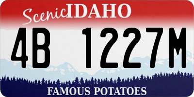 ID license plate 4B1227M