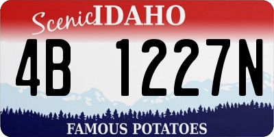 ID license plate 4B1227N