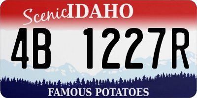 ID license plate 4B1227R