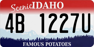 ID license plate 4B1227U