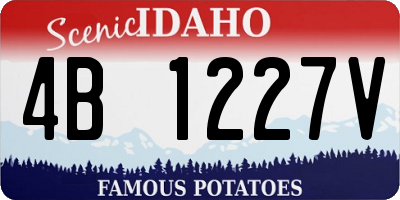 ID license plate 4B1227V