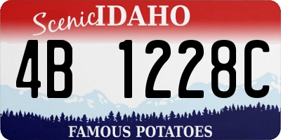 ID license plate 4B1228C