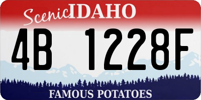 ID license plate 4B1228F