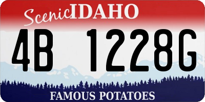 ID license plate 4B1228G